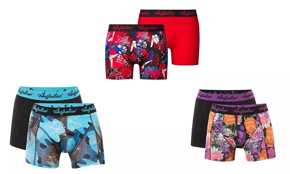 4er-Pack Boxershorts Australian aus Baumwolle für Herren in der Farbe und Größe nach Wahl - Primary Image