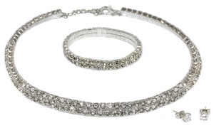  Double-Row Jewellery Set Made with Crystals from Swarovski® 