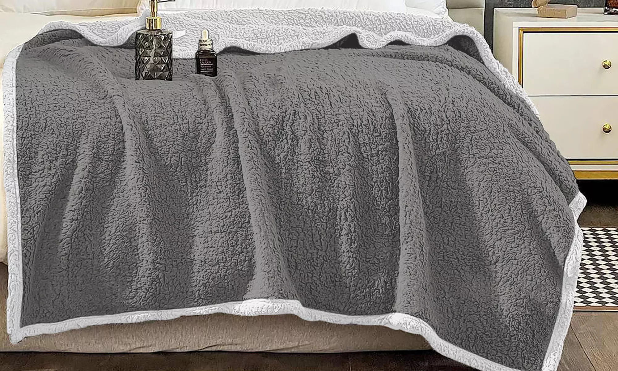 Zacht en warm Sherpa deken