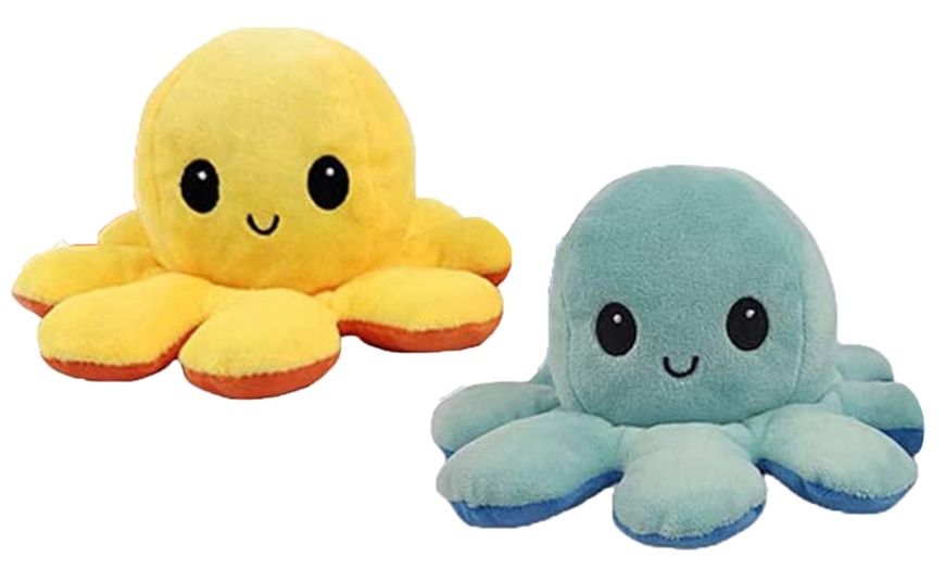 Image 23: Reversible Plush Octopus Toy