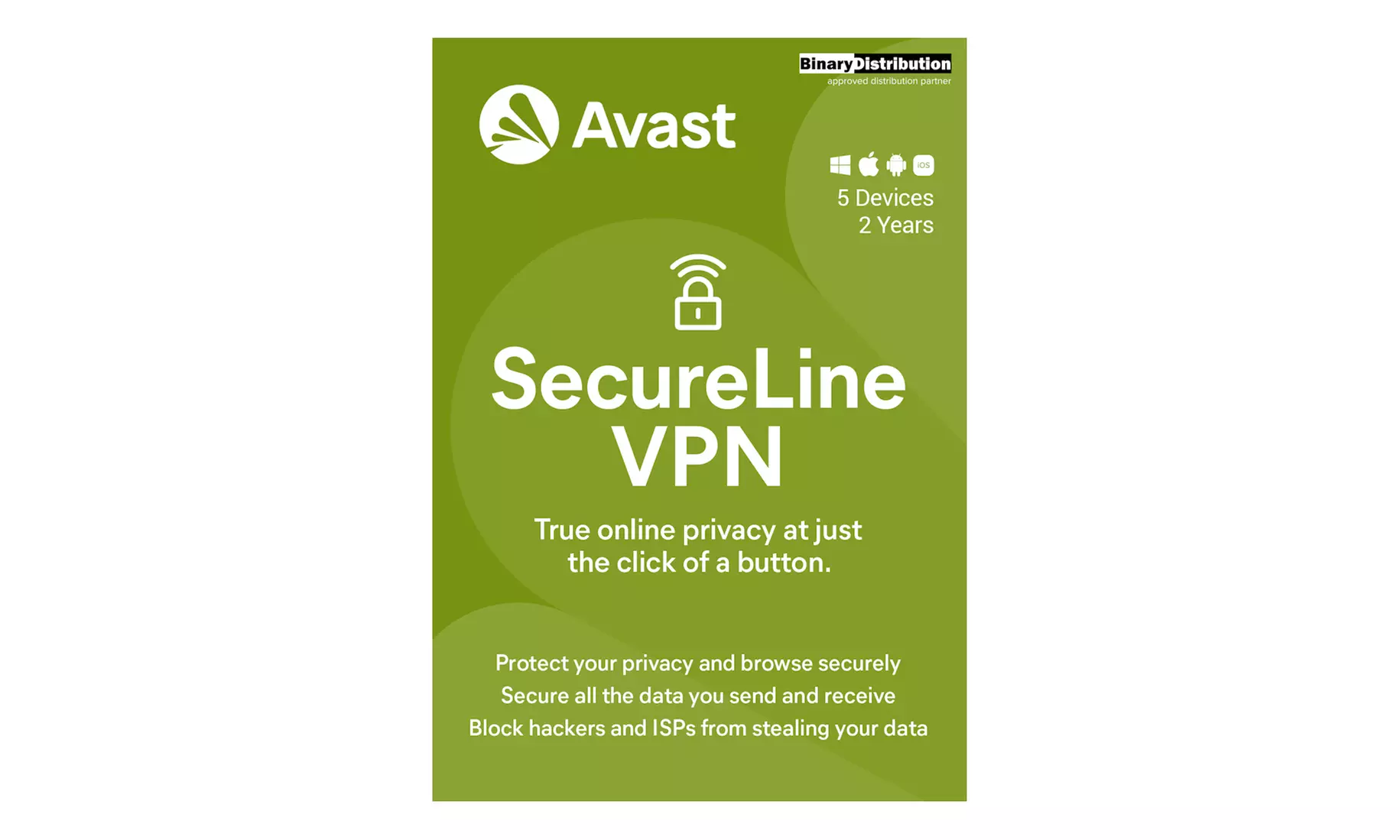 AVAST Secureline VPN - 5 Devices for 1 or 2 Years