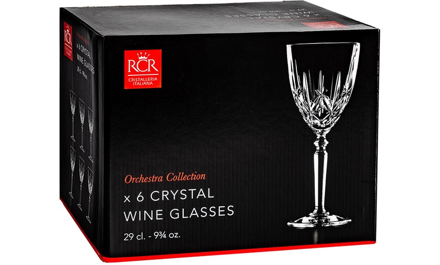 Image 15: 6 or 12 RCR Orchestra Crystal Variety of Glasses