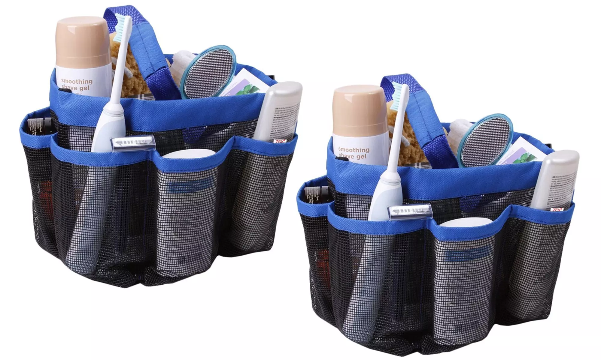 1 ou 2 paniers de douche organisateurs en tissu maillé - Image 4