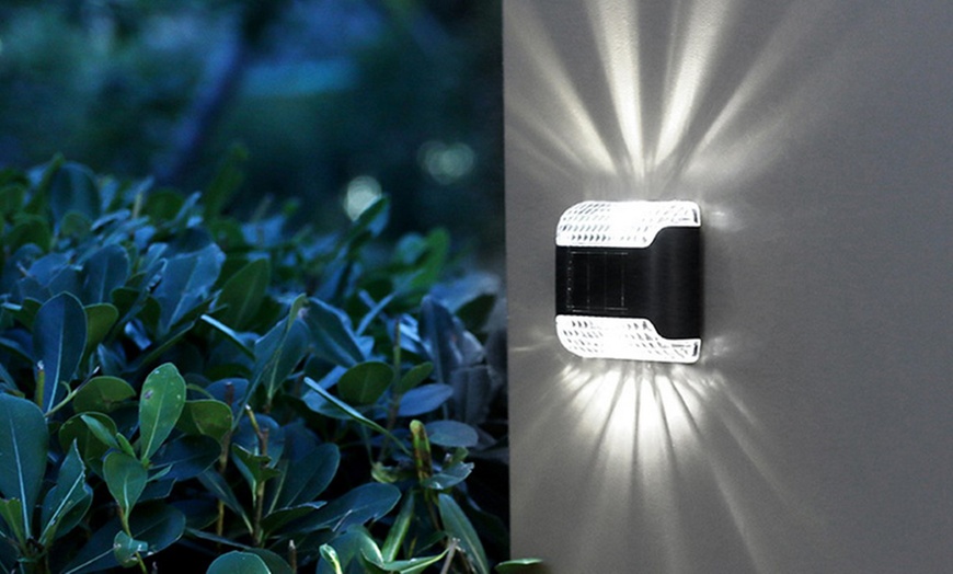 Image 3: Outdoor Water-Resistant Solar Wall Light Porch Lamps