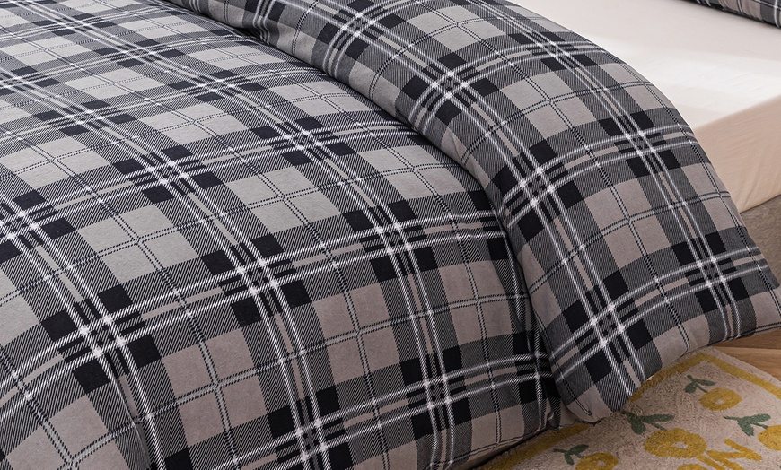 Image 3: Brushed Cotton Flannelette Duvet Cover