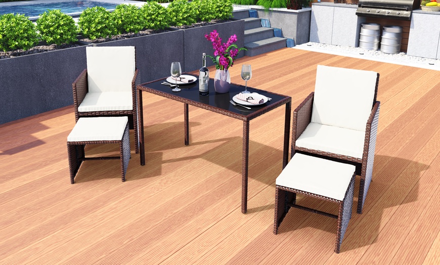 Image 3: Vegas Rattan Cube Set