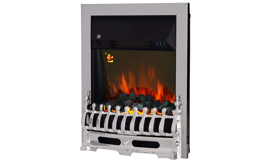 Image 37: HomCom Indoor Fireplace Heater