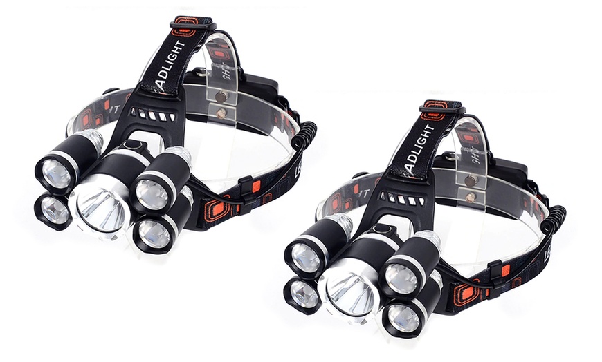 Image 2: Five-Bulb LED Headlamp