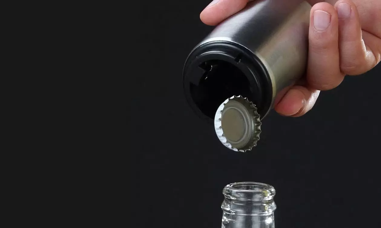 Magnetic Push-Down Beer Bottle Opener - Primary Image