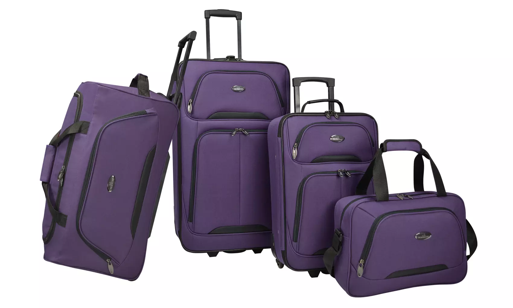 US Traveler Vineyard Soft-Sided Purple Luggage Set (4-Piece) - Primary Image