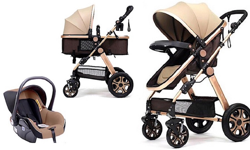 Image 2: Luxury Travel System with Stroller & Baby Car Seat