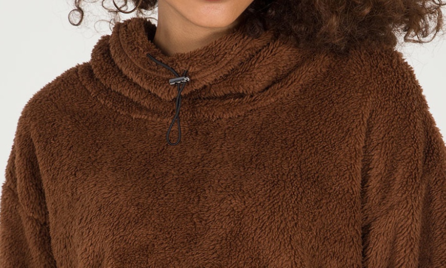 Image 5: QED London High Neck Teddy Jumper