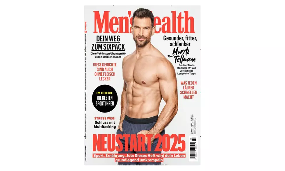 Jahresabo der Zeitschrift „Men's Health“ (12 Ausgaben) inkl. Versandkosten von ZEITSCHRIFTEN & co. (88% sparen) - Primary Image