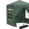 Image 16: Outsunny Pop-Up Gazebo 2m x 2m with Side Panels in Blue, Black, Green