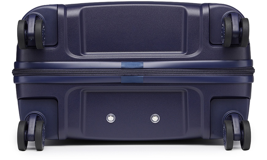 Image 26: KONO Three-Piece PP Hard Shell Suitcases With TSA Lock