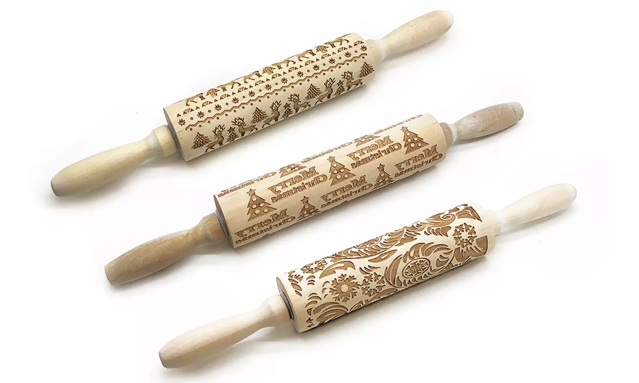 Embossing Cookie Dough Rolling Pin - Primary Image