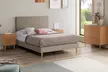 Base de cama tapizada Aura, disponible en varios tamaños y colores, con envío gratuito - Second Medium