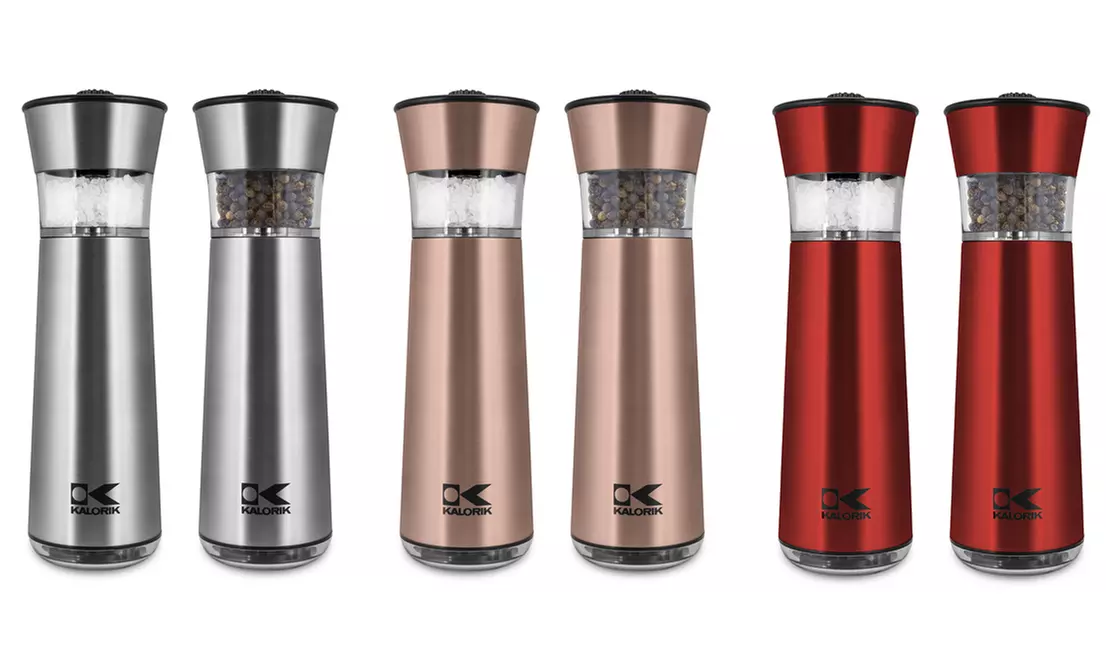 Kalorik Easygrind Electric Gravity Salt and Pepper Grinder Set (2-Piece) - Primary Image