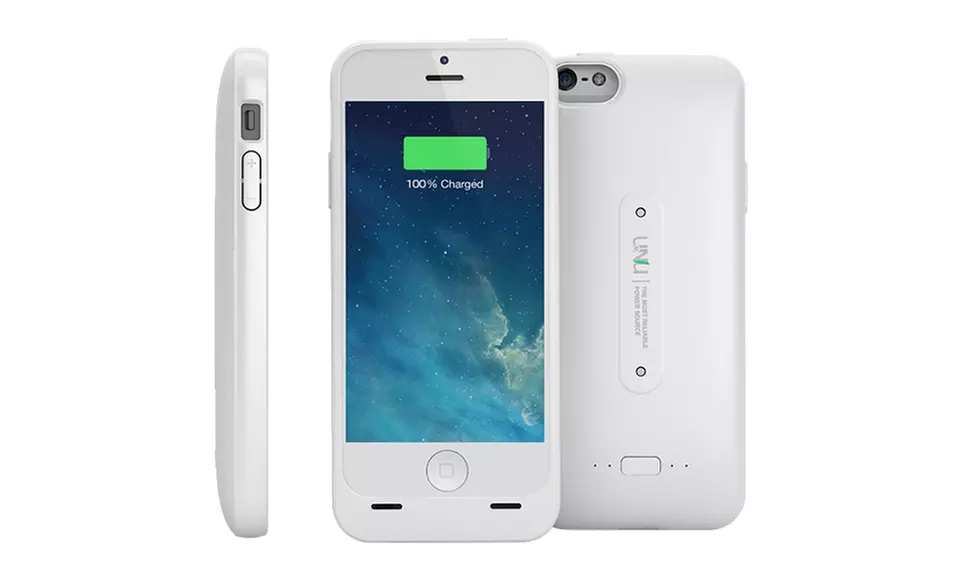 uNu Aero 2,000mAh Battery Case with Wireless Charging for iPhone 5/5s in Black or White - Second Medium