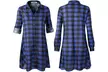 Doublju Women's Handkerchief Hem Plaid Shirt Dress. Plus Sizes Available. - Second Medium