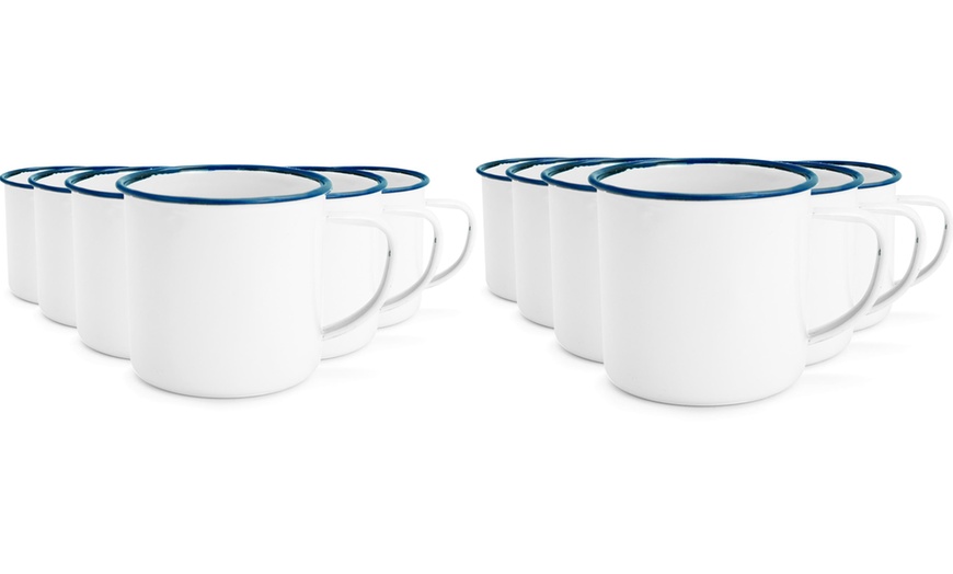 Image 2: White Enamel Coffee Mug