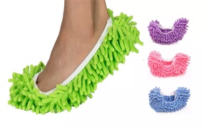 One or Two Pairs of Microfibre Cleaning Mop Slippers