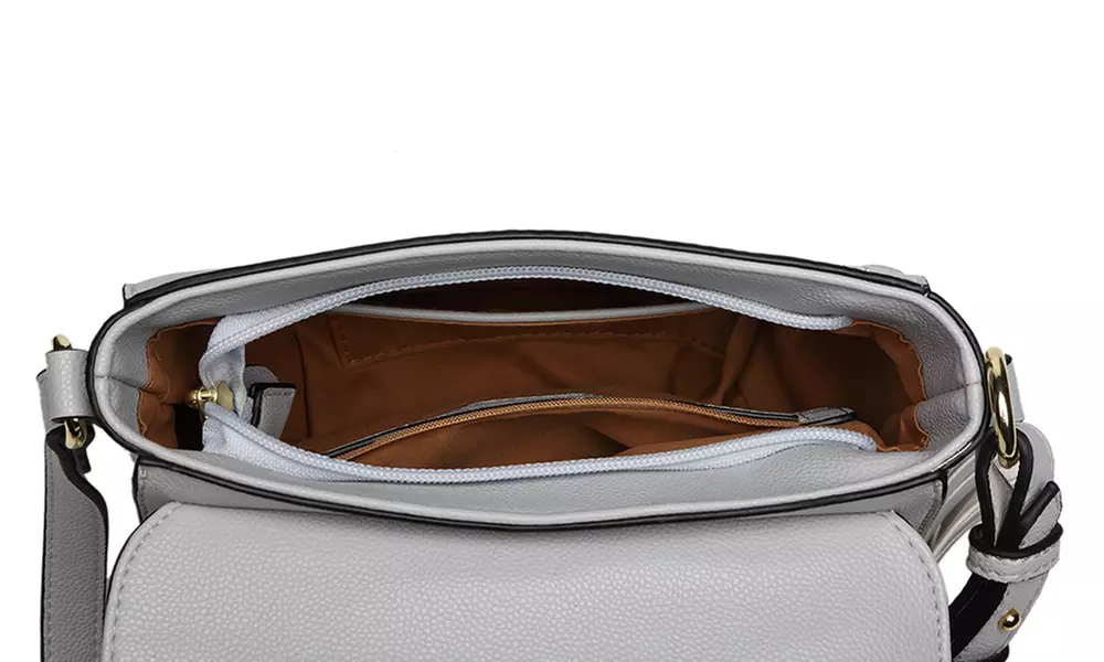 Women Fashion PU Leather Cross Body Saddle Bag