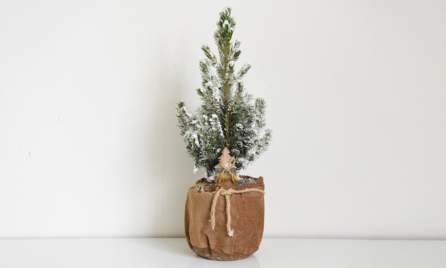 Image 3: One or Two Indoor Christmas Trees in Velvet Bags