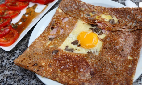 Galette sarrasin ou froment salé et bubble wafle ou crêpe sucré à composer en duo à 16,90 € à la Crêperie Marengo halal