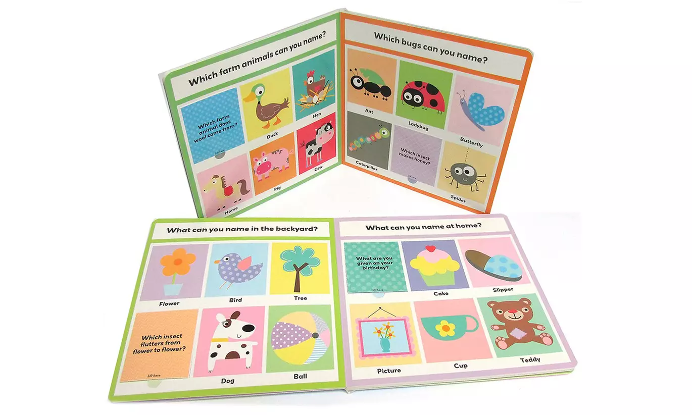 Baby See and Say First Words and First Animals Kids Board Book Set - Second Medium