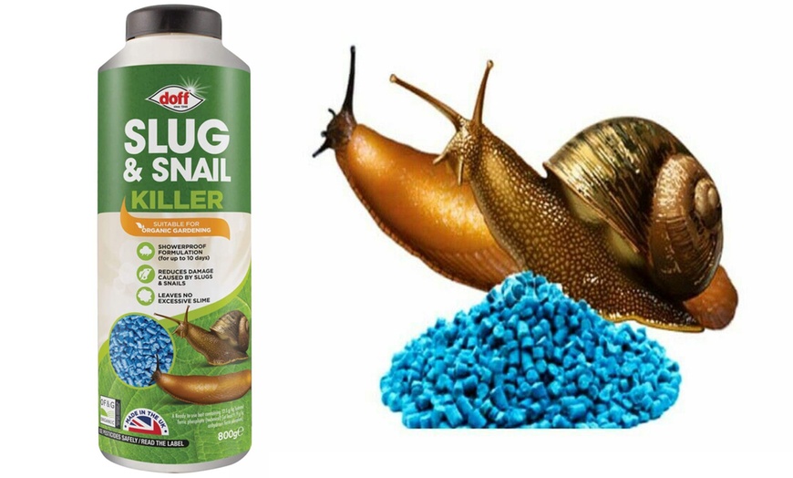 Image 1: One- or Two-Pack of DOFF Slug and Snail Killer 800g