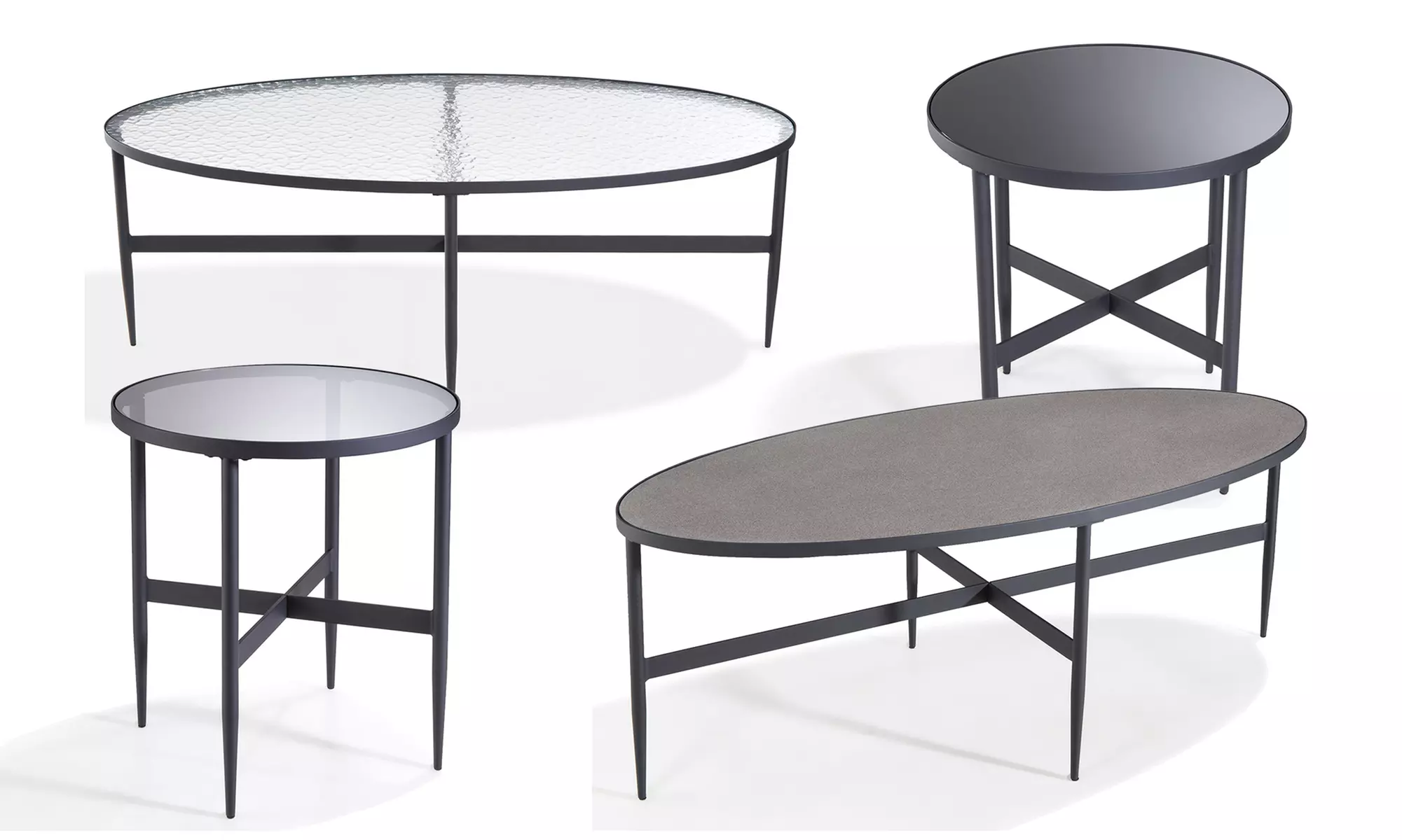 Sélection de tables basses rondes ou ovales, collection "Rondo", livraison gratuite - Primary Image