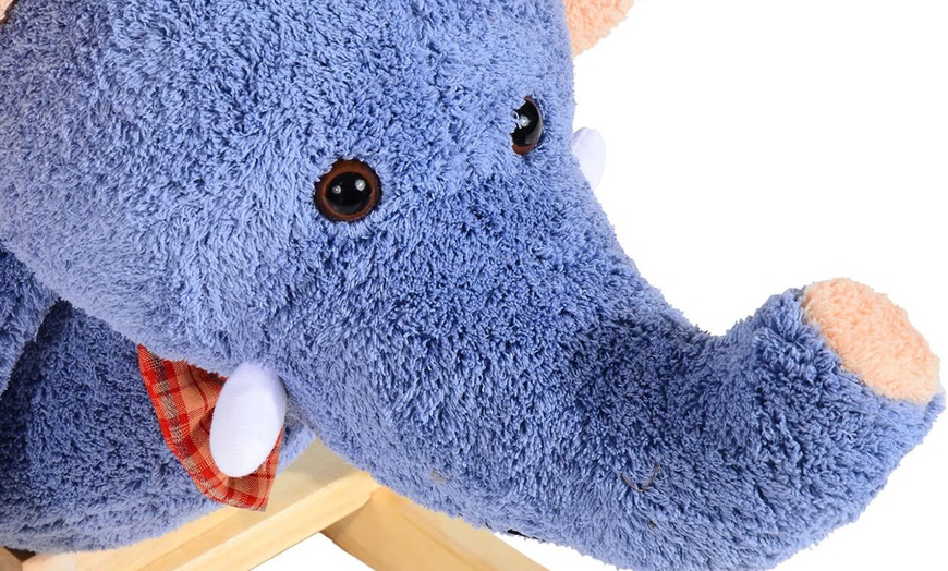 Image 7: HomCom Kid's Rocking Plush Toy