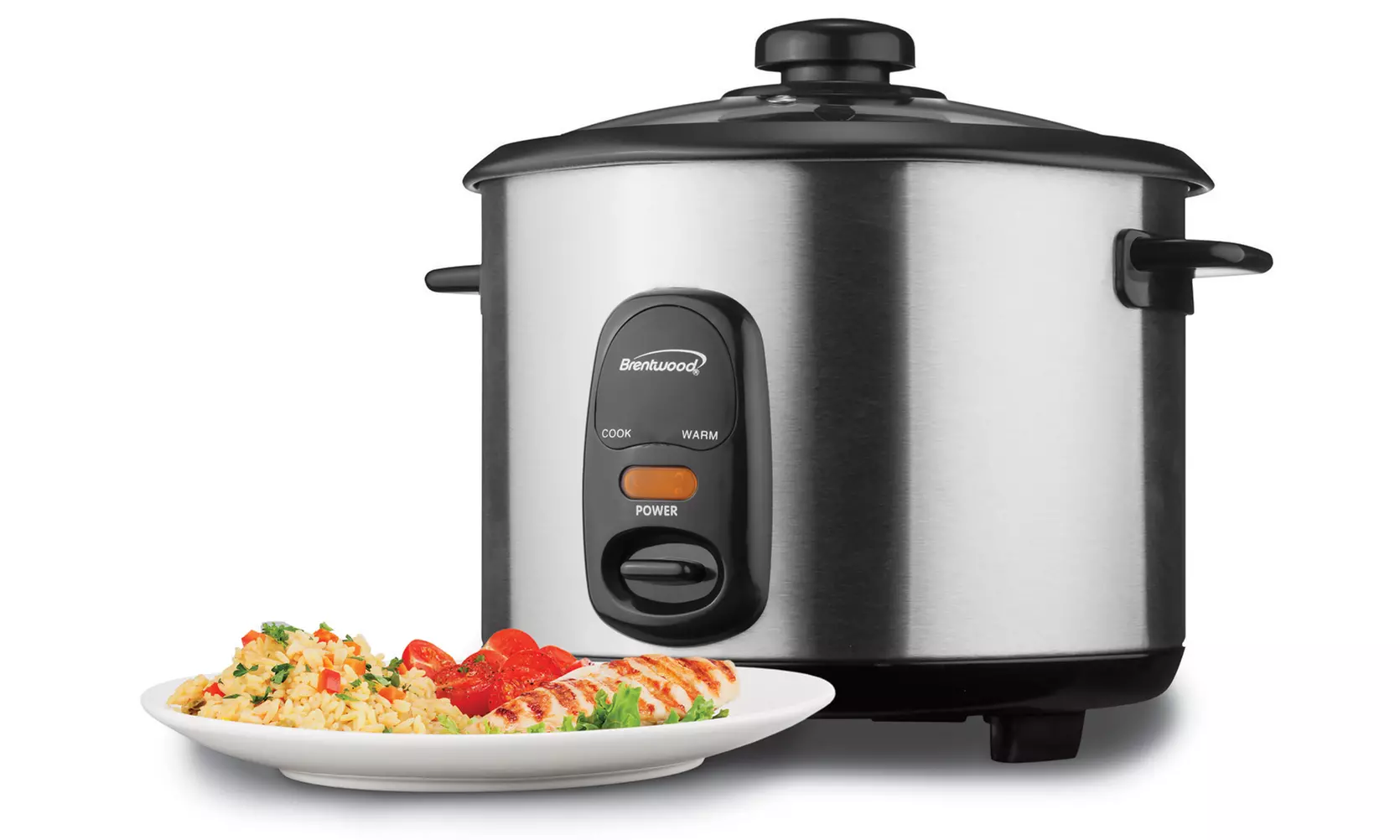 Brentwood Appliances TS-20 10-Cup Stainless Steel Rice Cooker - Image 2