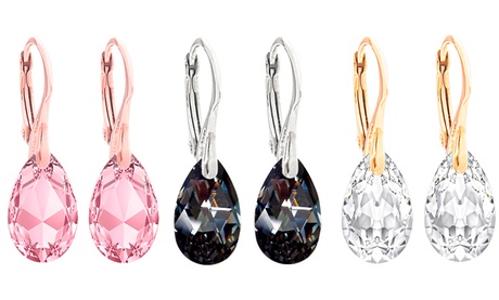 1, 2 ou 3 paires de Ah! Jewellery boucles d'oreilles en argent massif ornées de cristaux Swarovski®