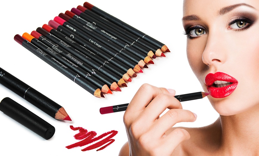 Image 5: 12-Piece Makeup Lip Pencil Set