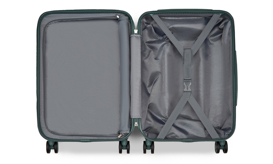 Image 9: One or Three Minimalist Design Hard Shell Luggage Set with TSA Lock 