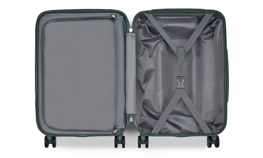 Image 9: One or Three Minimalist Design Hard Shell Luggage Set with TSA Lock 