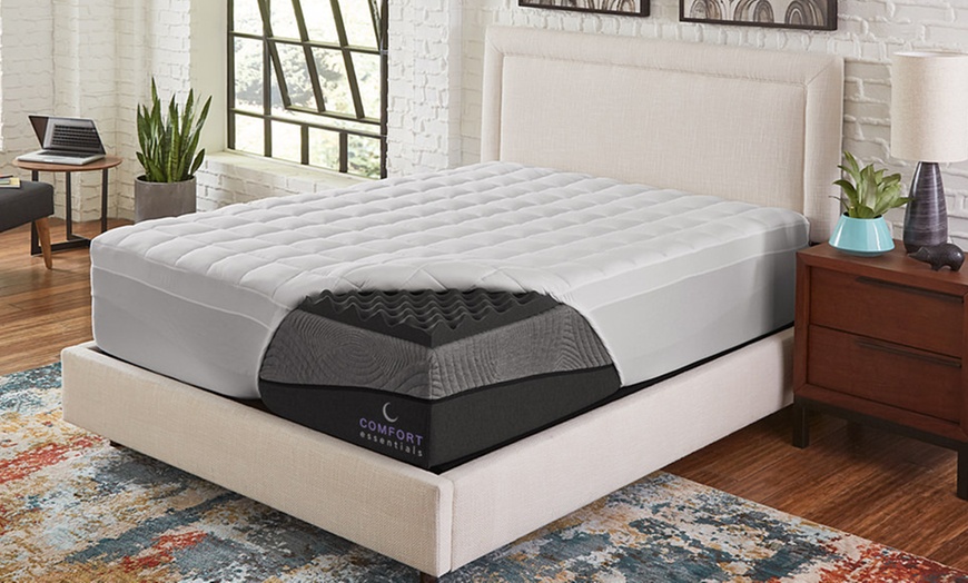 comfort escape ebonite memory foam mattress topper