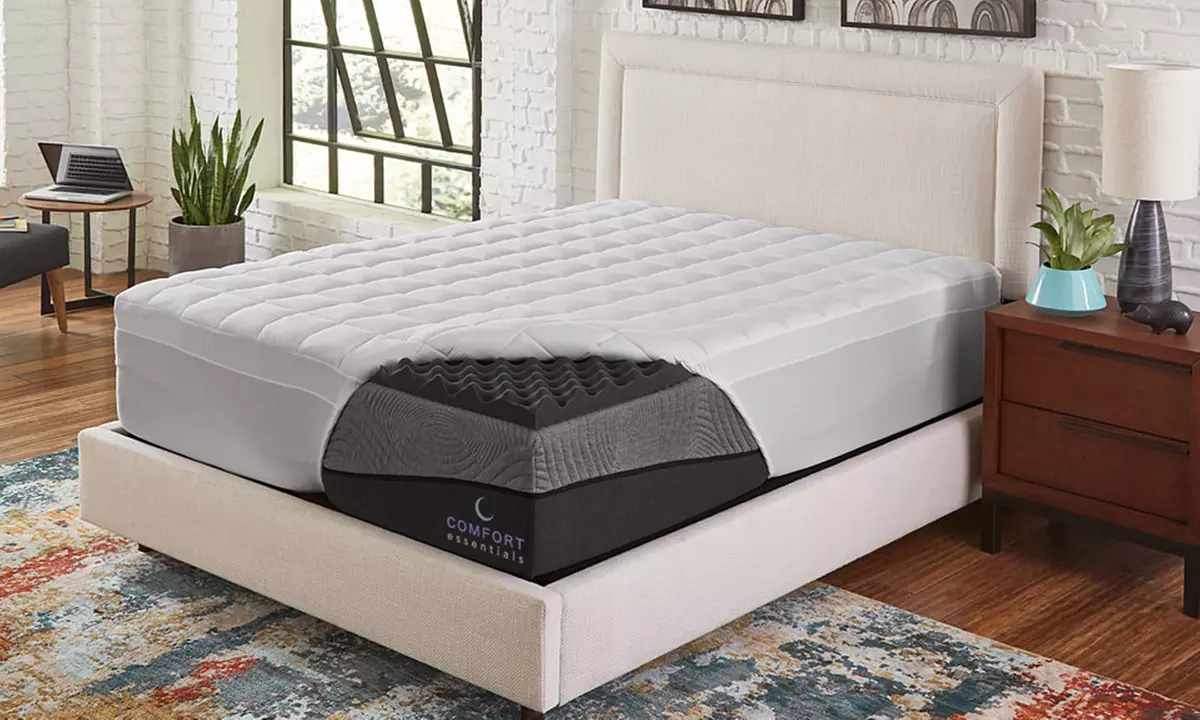 Comfort Essentials Ebony 4" Ebonite Memory Foam and Fiber Topper - Primary Image