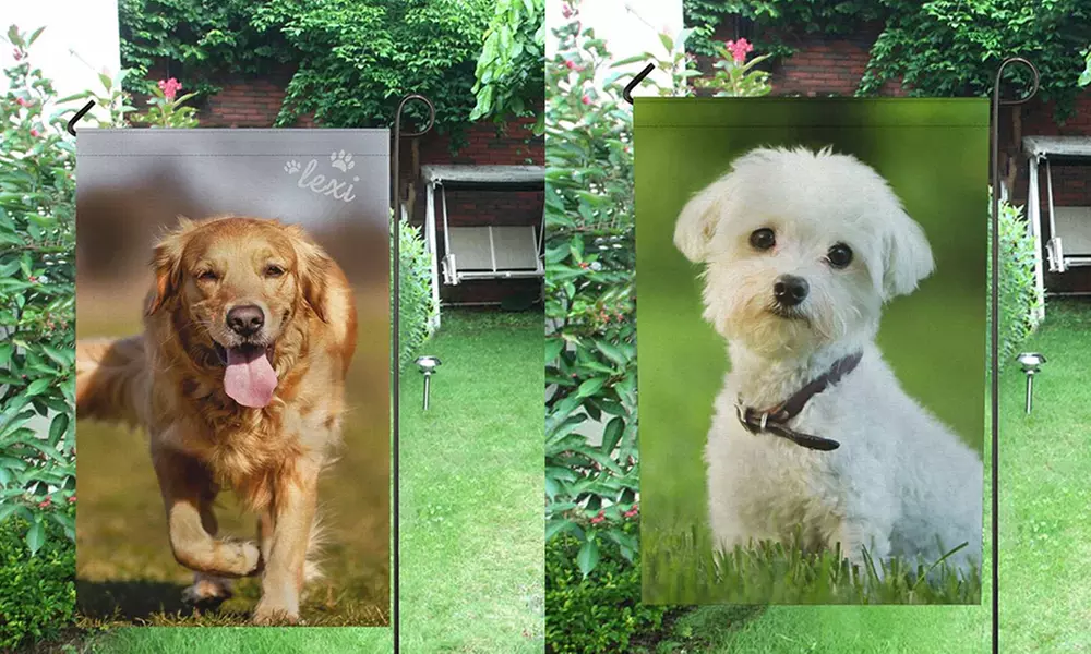 Wetterfeste Fahne mit personalisierbarer Oberfläche