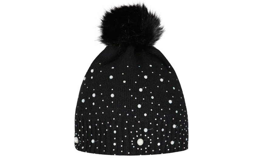 Image 9: Kurt Muller Faux Fur Bobble Hat