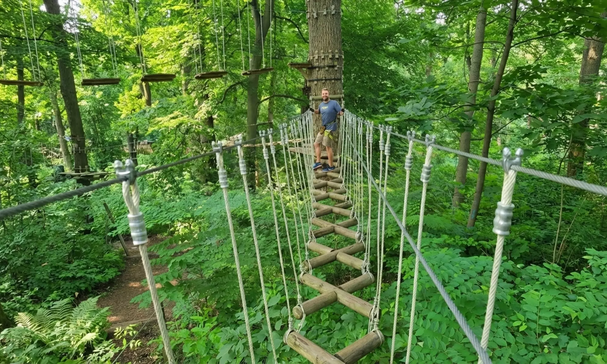 Treetop Quest Philly - Aerial Adventure & Ziplines for upto Six People