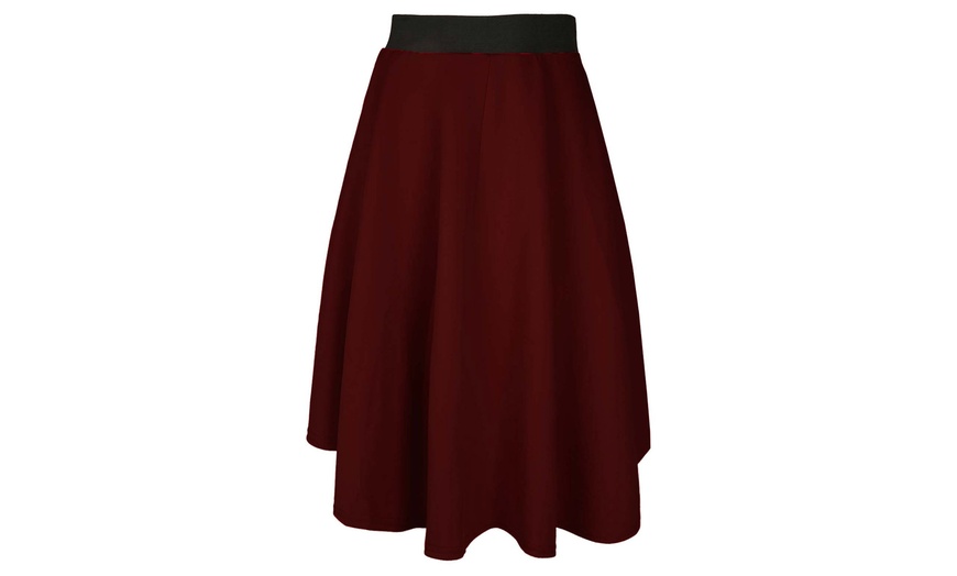 Image 13: Oops High-Low Hem Skater Skirt