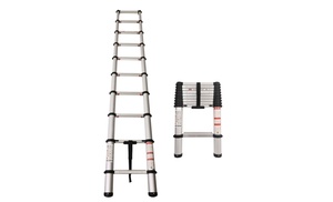 Extra Wide Telescopic Ladder with Soft Close Design