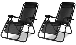 Set of Two Reclining Gravity Chairs