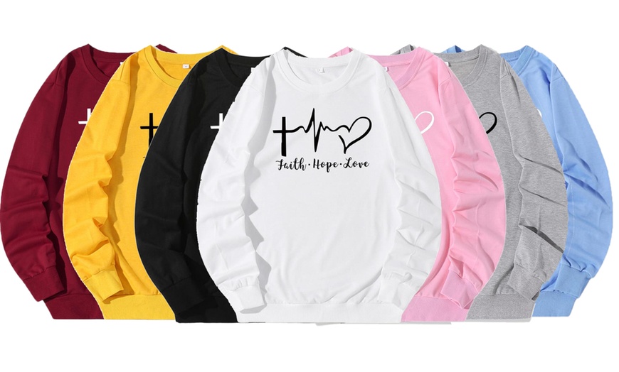 Image 1: Faith Hope Love Sweaters