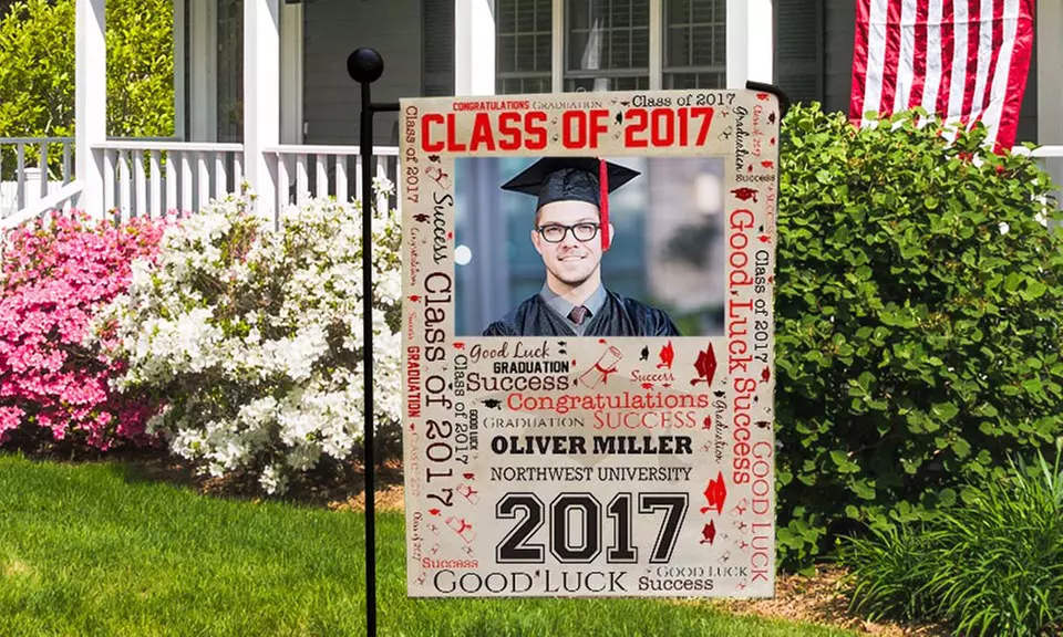One or Two Personalized Graduation Garden Flags (Up to 73% Off) - Second Medium