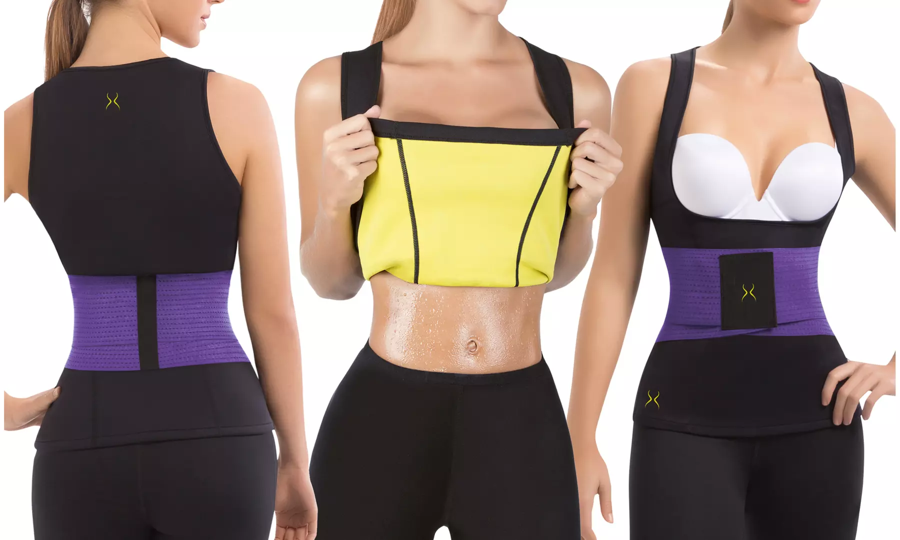 Women's Hot Sweat Vest with Waist Trainer. Plus Sizes Available. - Primary Image