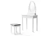 Coiffeuse beauté option LED avec miroir inclinable et tabouret inclus - Image 4